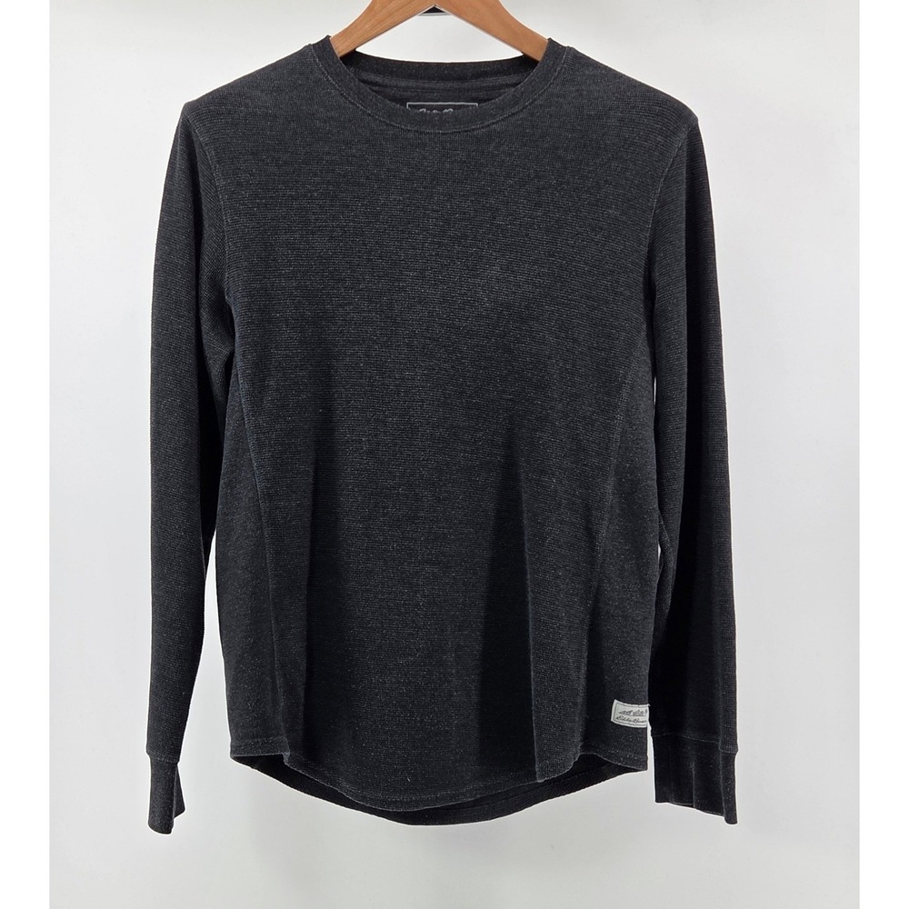 Eddie‎ Bauer Mens Small Gray Waffle Knit Long Sleeve Thermal Shirt Winter Layer